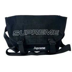 シュプリーム SUPREME 25AW Denim Messenger Bag ロゴ刺繍 デニム メッセンジャー ショルダー バッグ 黒ブラック ブランド古着ベクトル 中古☆AA★▲260416のサムネイル
