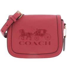 COACH×Disney バイク ミッキー フラップ ショルダーバッグ レッド