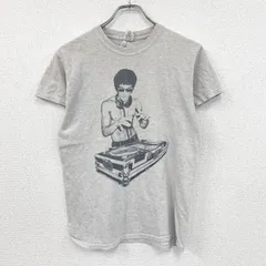 GILDAN　ギルダン　Bruce Lee　ブルースリー　半袖プリントTシャツ　人物T　DJ　グレー　Sサイズ　　古着