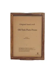 H A4 N フォトフレーム 古木 ナチュラル 壁掛け用 フレーム 額縁 額 写真立て 木製 メニューボード アンティーク風 賞状 木枠 ※穴や凸凹ありの古材使用 お任せの発送