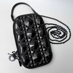 ディオールDior ポーチ ブランドフォンホルダレザーエナメルスマホ 
