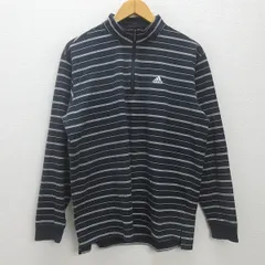 g■アディダス/adidas GOLF モックネックシャツ/ハーフジップ【O/XG】黒/men's/44【中古】■