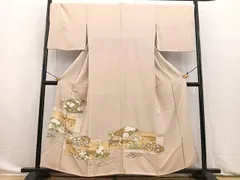 平和屋着物■豪華色留袖　刺繍　文箱花文　金彩　正絹　逸品　BAAW8249ycのサムネイル