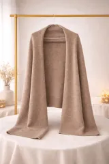 未使用 ディザイナーブランド カシミア ウール ケープ ショール Free! 55667788