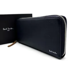 【美品】Paul Smith ポールスミス ラウンドファスナー 長財布 レザー 革 メンズ ユニセックス ブラック 黒