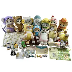 ★ mofusand モフサンド グッズ まとめ商品 ぬいぐるみ 缶バッチ マスコット ミニフィギュア ミニ巾着 など サメにゃん 現状品 3.75kg