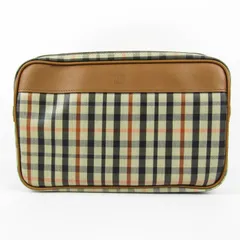 ダックス セカンドバッグ クラッチバッグ チェック柄 鞄 ブランド メンズ キャメル DAKS 【中古】