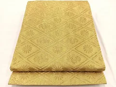 平和屋着物◎六通柄袋帯　花菱文　金糸　正絹　逸品　BAAX0659hvのサムネイル