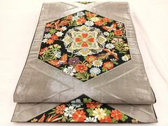 六通柄袋帯 唐織「百花梅鉢文」金銀糸 正絹 華やか 古典 フォーマル 桜
