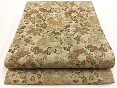 平和屋着物＊夏物　アンティーク　大正ロマン　丸帯　花鳥文　金糸　正絹　逸品　CABD4385dy 平和屋着物＊夏物 アンティーク 大正ロマン 丸帯 花鳥文 金糸 正絹