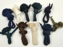 平和屋着物▼男性　和装小物　羽織紐まとめて10点　夏物あり　茶 黒 紺 白 媚茶色 高麗納戸色　逸品　DABD7474zzz