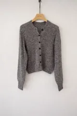 グレー ウール カーディガン