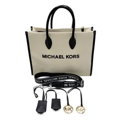 【中古品】Michael Kors マイケルコース MIRELLA EW ミレラ キャンバス トート ミディアム バッグ カバン 鞄 【188-260420-as-07-izu】