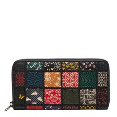 美品✨ 印傳屋 インデンヤ 前川印傳 長財布 ラウンドファスナー パッチ