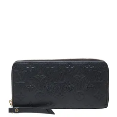 ルイ ヴィトン モノグラム アンプラント ジッピーウォレット ラウンドファスナー 長財布 M61864 ノワール ブラック レザー レディース LOUIS VUITTON【1-0266733】