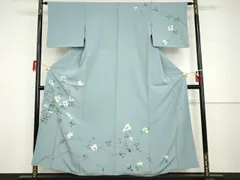 平和屋着物●本加賀友禅作家　成竹登茂男　訪問着　枝花文　正絹　逸品　CABD7322ut 平和屋着物○極上 本加賀友禅作家 成竹登茂男 振袖 友禅 花鳥文 暈し