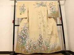 平和屋着物●訪問着　花鳥文　暈し染め　金彩　正絹　逸品　AABH6944ph