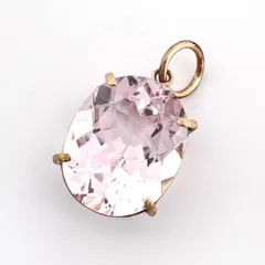 【リメイクジュエリー 】モルガナイト 3.37ct K10 イエローゴールド ペンダントトップ 色石 カラーストーン