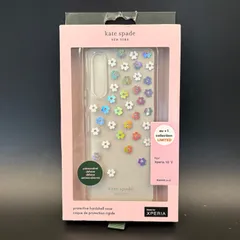 【未使用品】ケイトスペード Xperia 10 Ⅴ 用ケース Kate spade クリア Scattered Iridescent Flowers R22J058J エクスペリア　417-1のサムネイル
