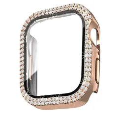 【特価セール】アップルウォッチ用 カバー キラキラ 38mm 40mm 41mm 42mm 44mm 45mm 46mm SE SE2 (ピンクゴールド 46mm シリーズ1011) Apple WATCHとの互換性あり