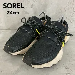SOREL ソレル KINETIC IMPACT LACE NL4073 スニーカー ブラック メッシュ 通気性 24cm 厚底 ソール 変形デザイン スリッポン ストレッチ 快適 履き心地 ウォーキング スポーツ カジュアル 希少デザイン ★ ■■のサムネイル