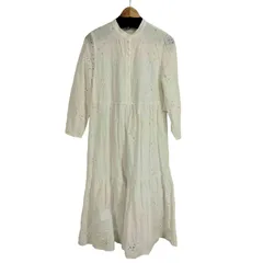ザラ ZARA MIDI DRESS WITH CUTWORK EMBROIDERY レディース import：M 