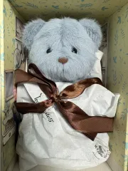 Teddy Tales Lena Bear 長毛 クマのぬいぐるみ S ブルー