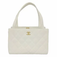 シャネル(Chanel) シャネル ハンドバッグ マトラッセ ラムスキン ホワイト シャンパンレディース
