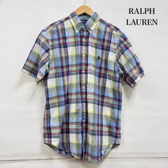 ラルフローレン 半袖 ボタンダウン マドラスチェック シャツ ポニー刺繡 メンズ M ISItems【USED】【古着】【中古】50157702