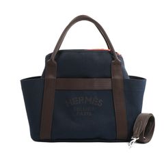 HERMES SELLIER PARIS トートバッグ ネイビー ブラウン - メルカリ