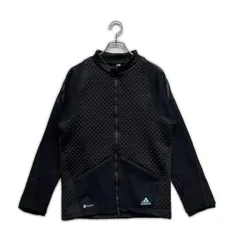 中古 メンズ アディダスゴルフ adidas GOLF ブルゾン M 黒 ブラック ダブルジップ 裏起毛