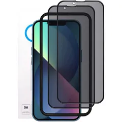 【新品】 【360° 覗き見防止】NIUZHAI用の iPhone 14 Plus / iPhone 13 Pro Max ガラスフィルム【2枚セット/ガイド枠付き】いPhone 14 Plus 用360度 上下左右つ方向のぞき見防止 フィルム 全面プライバシ