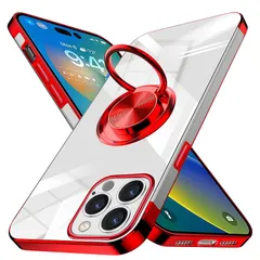 【新品】 【WYEPXOL】 iPhone 14 Pro Max ケース リング付き クリア tpu シリコン 軽量 薄型 メッキ加工 一体型 ソフト アイフォン 14 pro max カバー 耐衝撃 透明 黄ばみなし 耐久 車載ホルダー対応 ストラップホ 1