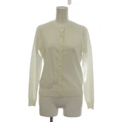 セルフォード CELFORD カーディガン 36 白 ホワイト 無地 ラウンドネック 長袖 /LP