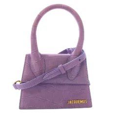 ジャックムス JACQUEMUS ル・チキート Le Chiquito ショルダーバッグ ハンドバッグ 型押し 紫 パープル /TK