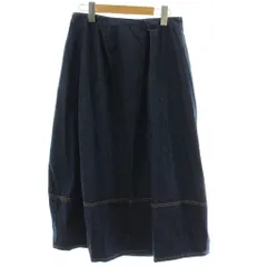 ズッカ zucca デニムスカート S 青 ロング丈 ステッチ /GG