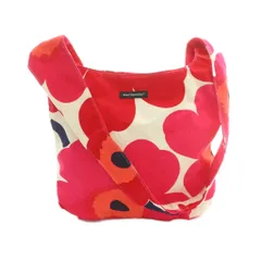マリメッコ marimekko ウニッコ ワンショルダーバッグ キャンバス 赤 ピンク 白 /MI ■OS