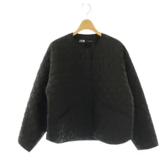 ザラ ZARA ハートキルティング ジャケット 上着 M ブラック ノーカラー 長袖 /OK ■OS