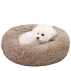 【人気商品】猫 犬 クッション ペットベッド ふわふわ もこもこ ぐっすり眠る 暖かい ドーナツ ラウンド型 可愛い 防寒 寒さ対策 洗える 滑り止め ふかふか猫犬兼用 ソファー 通年 ペット用品