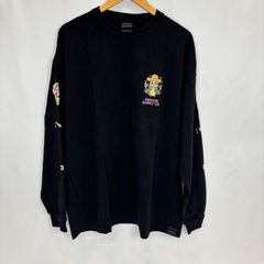 ビックリマン ヘッドロココ ロンT プリント 刺繍 ブラック Lサイズ