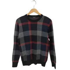 ブラックレーベルクレストブリッジ BLACK LABEL CRESTBRIDGE チェック柄 クルーネックニット メンズ JPN：M 