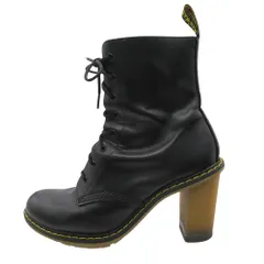 Dr.Martens ドクターマーチン ブーツ SADIE チャンキーヒール レースアップ ショートブーツ シューズ サイドジップ ブラック 5 23cm レディース 【中古】