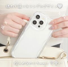 [우네우네 무늬] 다케시타 공방 웨이브 스마트 폰 케이스 iPhone 15pro 용 케이스 "파도 모양이 귀여운"우네 우네 스마트 폰 케이스 [다케시타 공방 안심 서비스 부대] 스마트 폰 케이스 귀엽다