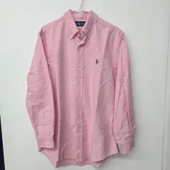 M ポロ ラルフローレン クラシックフィット オックスフォード 長袖 シャツ ピンク