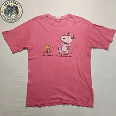 【激カワ】スヌーピー＆ウッドストック プリントTシャツ ピンク S ピーナッツ