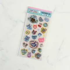 新品 エンジェルブルー エポキシシール 立体シール 平成 シール帳 ぷっくりシール シールファイル シールノート  シール交換に