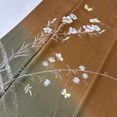 D623 訪問着 さが美 螺鈿細工 正絹 着物 袷 しつけ糸付き未使用極美品