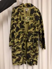 新品)ベイス(BAPE) カモ 起毛 着物 ローブ コート ジャケット (Lサイズ)