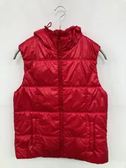 UNIQLO ユニクロ ダウンベスト M レッド 無地 フードあり