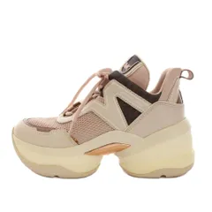 マイケルマイケルコース Michael michael kors OLYMPIA オリンピア スニーカー シューズ 厚底 6.5M ピンク ベージュ ブラウン /YMのサムネイル